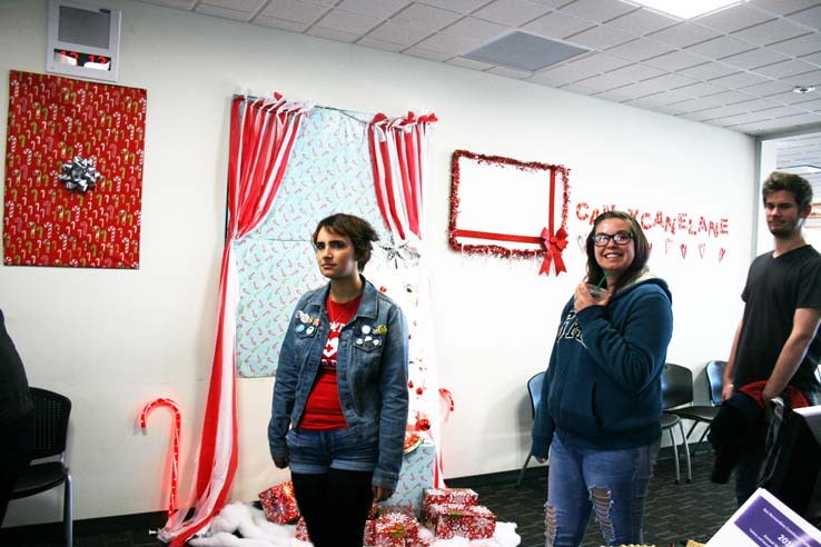 Displays at the holiday art contest