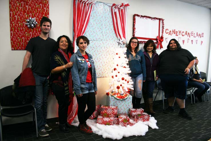 Displays at the holiday art contest