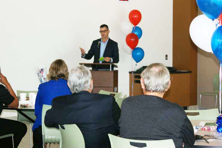 People enjoying the Veterans Thank You Luncheon