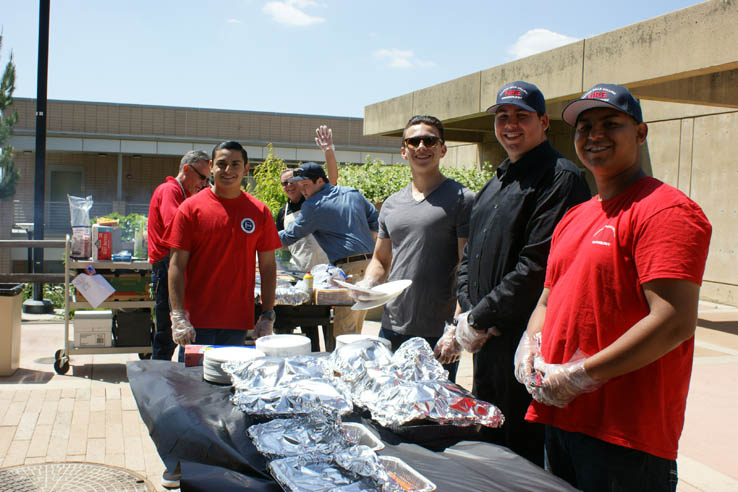 Staff enjoying Classified Luncheon.