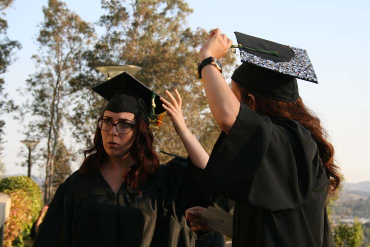 People celebrating commencement 2016