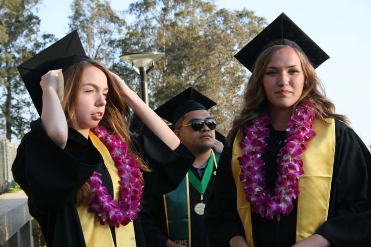 People celebrating commencement 2016