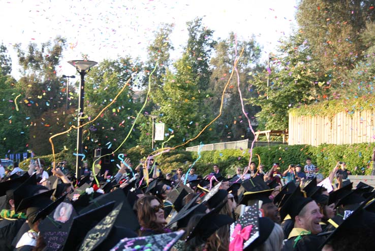 People celebrating commencement 2016