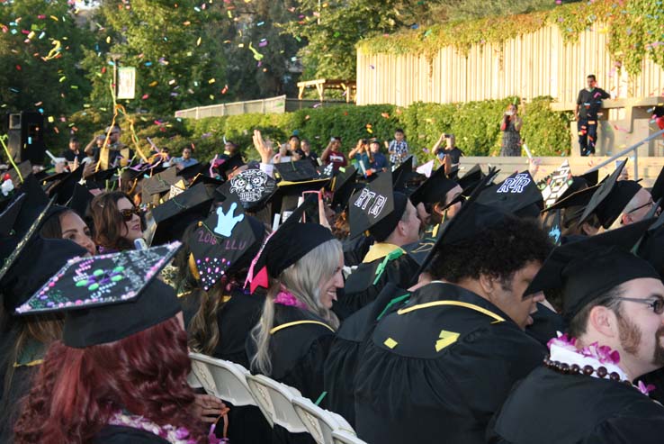 People celebrating commencement 2016