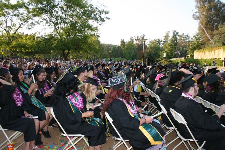 People celebrating commencement 2016