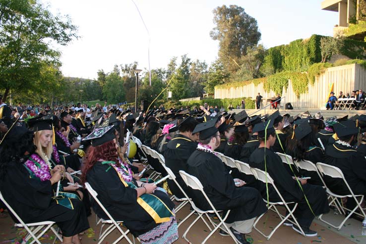 People celebrating commencement 2016