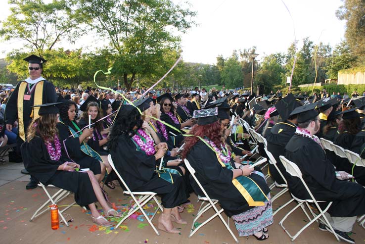 People celebrating commencement 2016