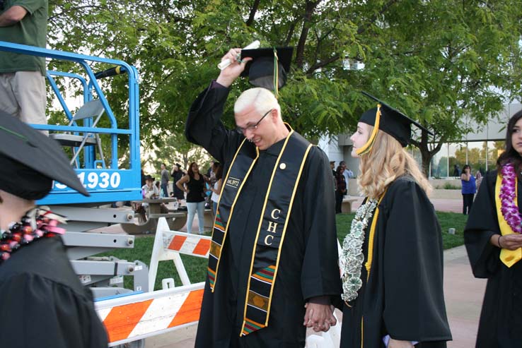 People celebrating commencement 2016