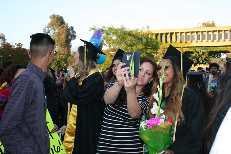 People celebrating commencement 2016