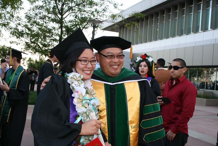 People celebrating commencement 2016