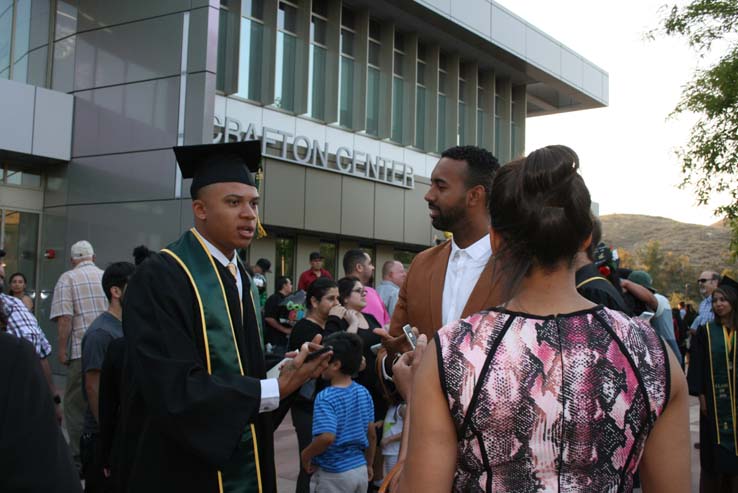 People celebrating commencement 2016