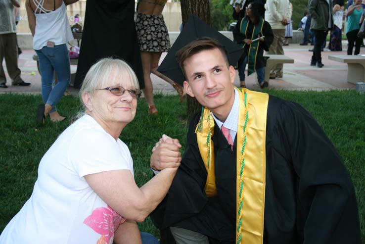 People celebrating commencement 2016