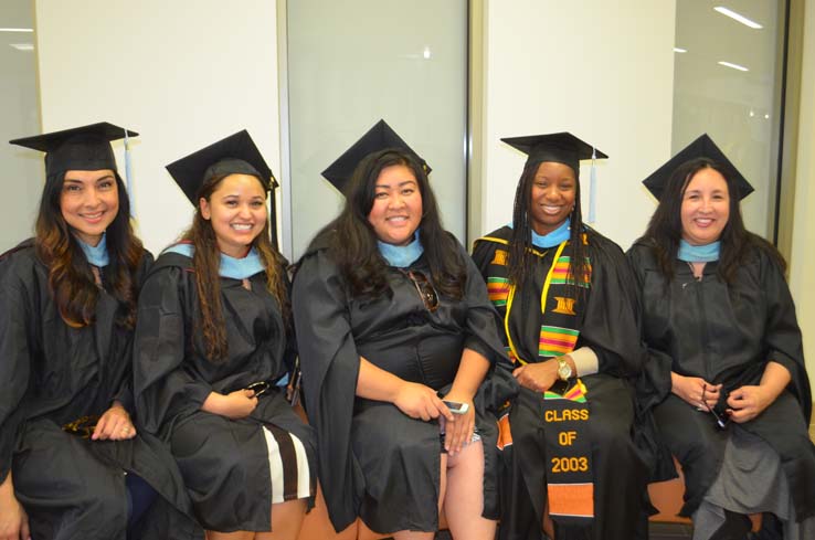 People celebrating commencement 2016