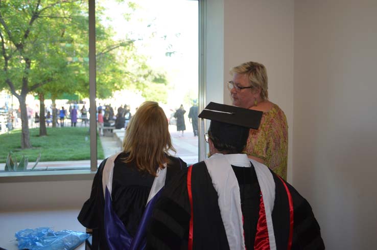 People celebrating commencement 2016