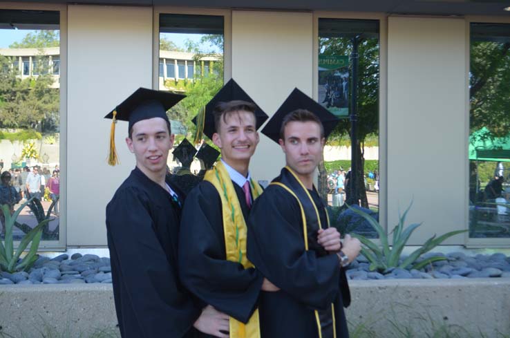 People celebrating commencement 2016