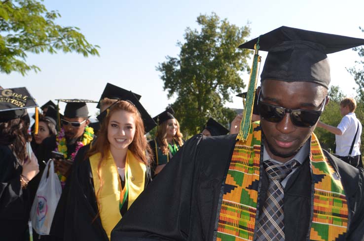 People celebrating commencement 2016