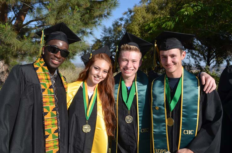 People celebrating commencement 2016