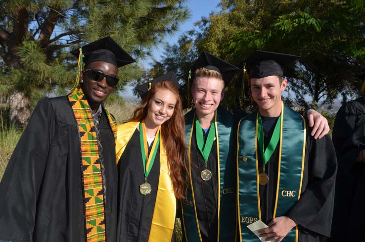 People celebrating commencement 2016