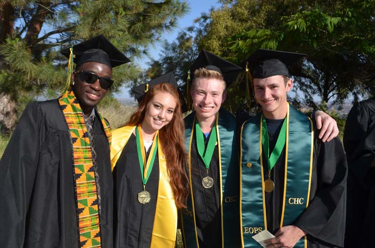 People celebrating commencement 2016