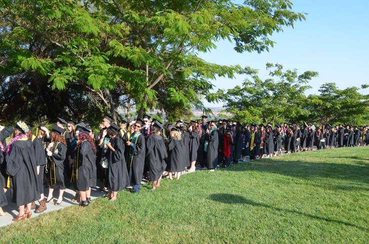 People celebrating commencement 2016