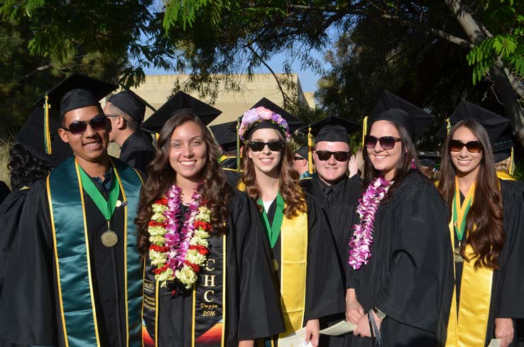 People celebrating commencement 2016