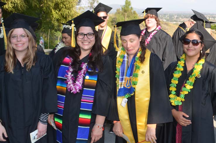 People celebrating commencement 2016