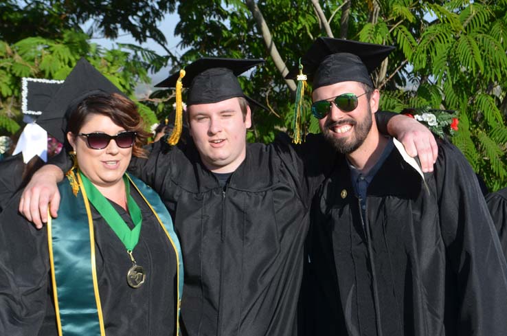 People celebrating commencement 2016