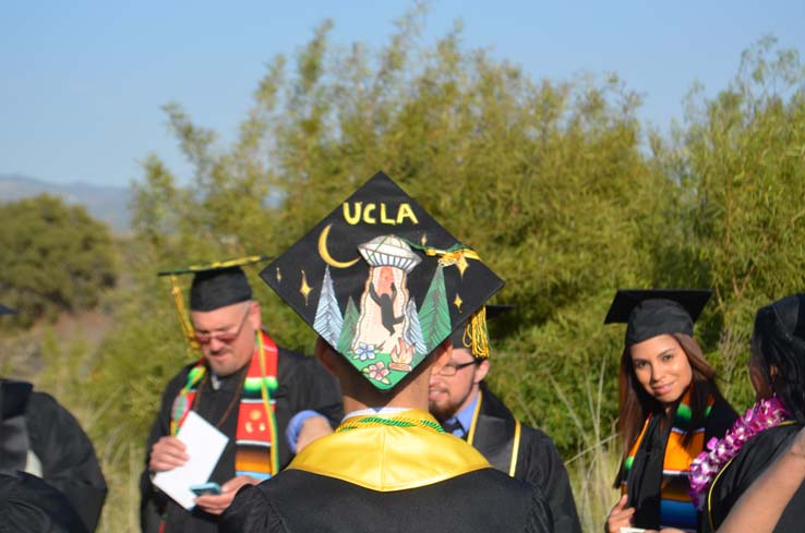 People celebrating commencement 2016