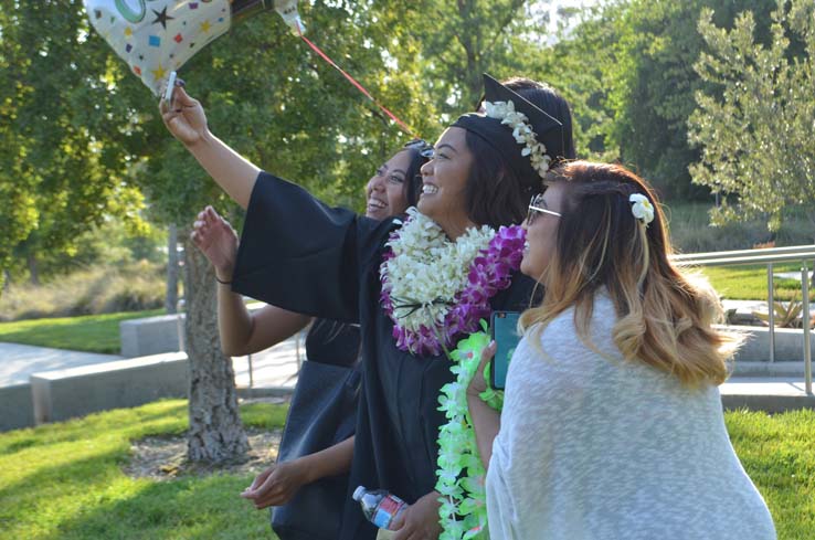 People celebrating commencement 2016