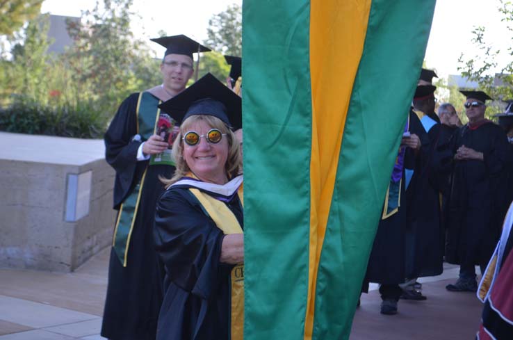 People celebrating commencement 2016