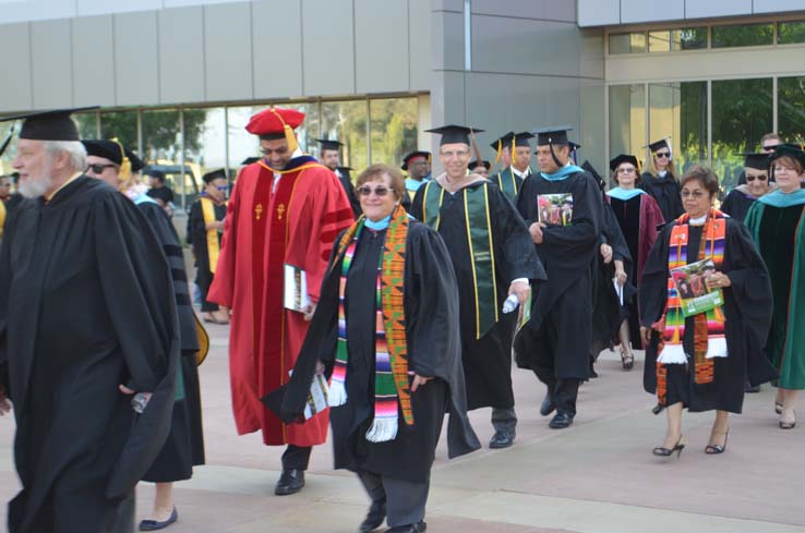 People celebrating commencement 2016