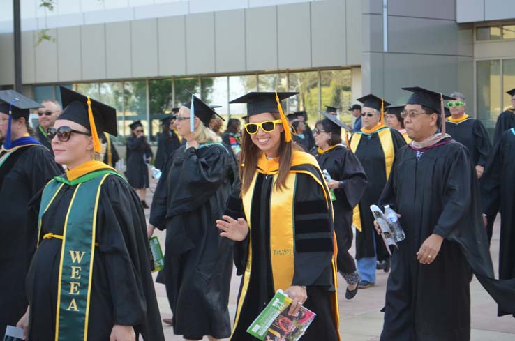 People celebrating commencement 2016