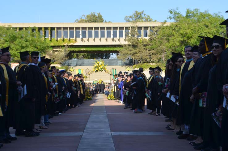 People celebrating commencement 2016