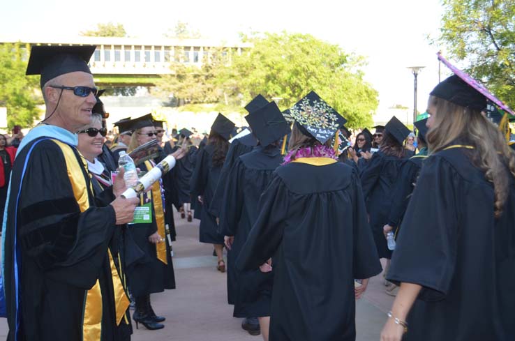 People celebrating commencement 2016