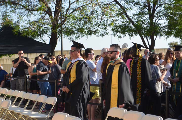 People celebrating commencement 2016