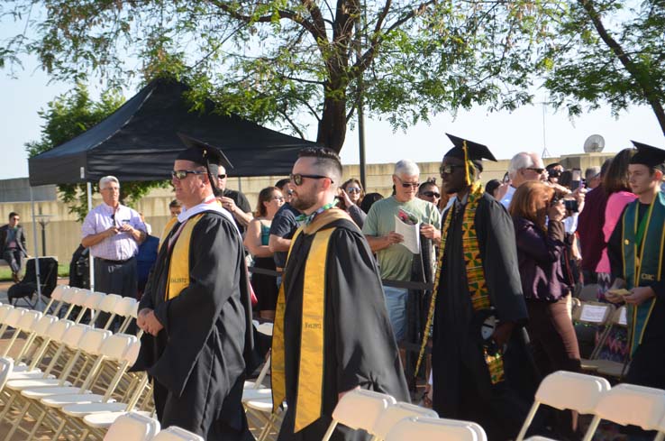 People celebrating commencement 2016