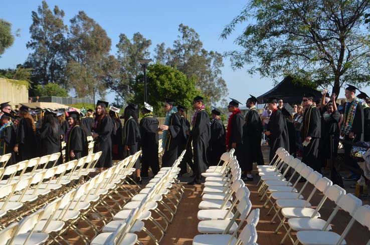 People celebrating commencement 2016