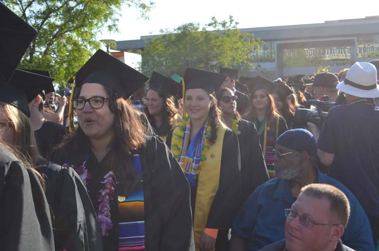 People celebrating commencement 2016