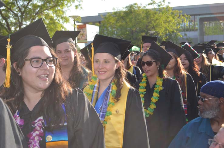 People celebrating commencement 2016