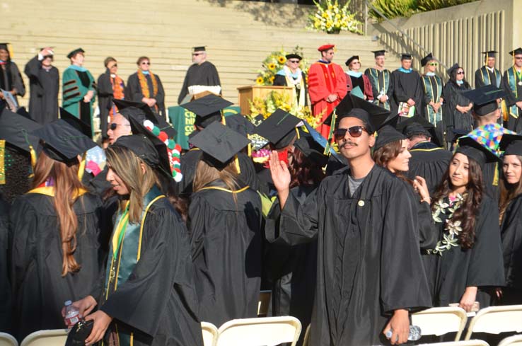 People celebrating commencement 2016