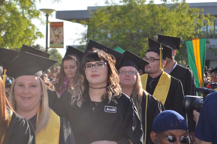 People celebrating commencement 2016