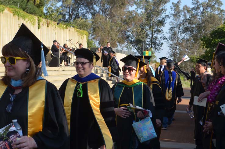 People celebrating commencement 2016