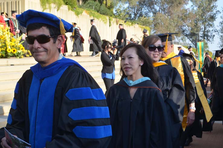 People celebrating commencement 2016