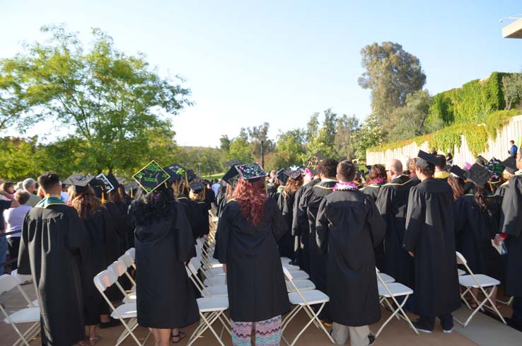 People celebrating commencement 2016