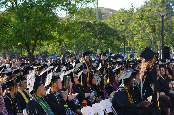 People celebrating commencement 2016