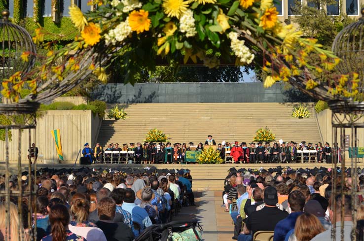 People celebrating commencement 2016