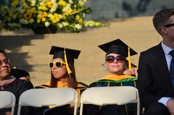 People celebrating commencement 2016