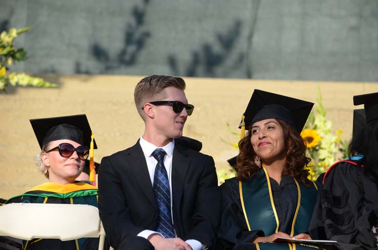 People celebrating commencement 2016