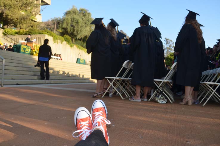 People celebrating commencement 2016