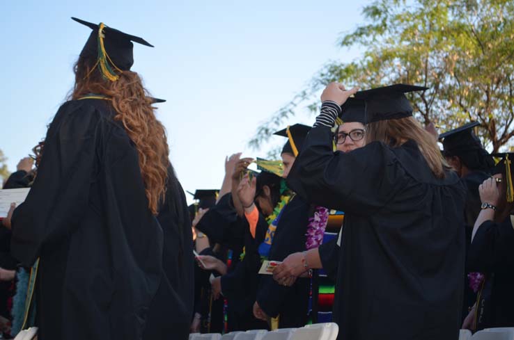 People celebrating commencement 2016